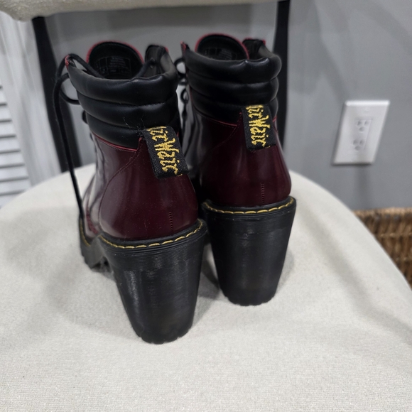 Dr. Martens Women's Burgundy Boots - Picture 4 of 7